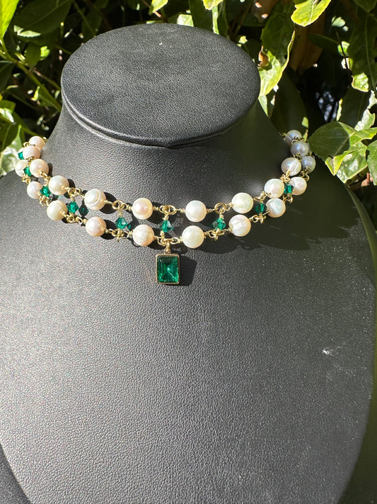 Collier ras de cou « Hortense » - Perles d’eau douce